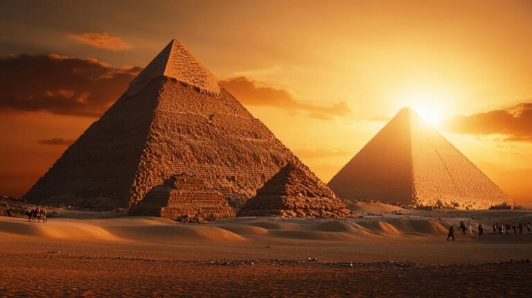 Visiter les Pyramides de Gizeh en soiree : l’atmosphere mystique du site antique